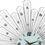 27" Silver And White Metal Silent Analog Novelty Wall Clock