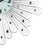 27" Silver And White Metal Silent Analog Novelty Wall Clock