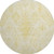 8' Gold And Ivory Moroccan Washable Round Rug With UV Protection