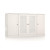 65" White Solid Wood Sideboard With Four Glass Doors