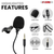 Microphone 2Pc Lavalier Mic Wearable Omnidirectional Condenser 3.5mm Body Lapel Mics
