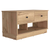 36" Oak Wood Storage Bench With Drawers And Shelves