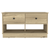 36" Oak Wood Storage Bench With Drawers And Shelves