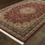 10' X 13' Ivory Red And Orange Medallion Area Rug With Fringe