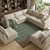 8' X 12' Green Blue and Brown Floral Hand Knotted Area Rug