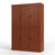 72" Coffee Solid Wood Six Door Two Drawer Pantry Or Storage Closet