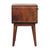 22" Brown Solid Wood One Drawer Nightstand