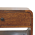 22" Brown Solid Wood One Drawer Nightstand