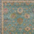 9' X 12' Teal And Blush Oriental Washable Area Rug With UV Protection