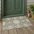 3' X 5' Sage And Green Floral Medallion Washable Indoor Outdoor Area Rug
