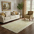 5' X 8' Beige And Gold Oriental Washable Area Rug With UV Protection
