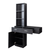 40" Black Wood Mirrored Two Drawer Vanity Table