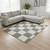 8' X 10' Ivory Checkered Area Rug