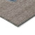 8' Taupe Denim Blue And Ivory Round Snowmen Washable Indoor Outdoor Area Rug