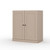 32" Beige Solid Wood Shaker Style Double Door Linen Cabinet