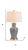 29" Gray And Gold Urn Bedside Lamp With Drum Shade