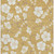 10' X 14' Gold And Ivory Floral Washable Area Rug With UV Protection