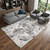 9' X 12' Ivory And Gray Abstract Area Rug