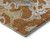 9' X 12' Copper Gray And Ivory Abstract Washable Area Rug With UV Protection