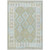5' X 8' Sage Sky Blue And Copper Tribal Washable Indoor Outdoor Area Rug