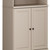 32" Beige Solid Wood Raised Panel Double Door Linen Cabinet