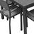 Nine Piece Black Metal Dining Set with Eight Chairs