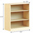 36" Yellow Solid Wood Adjustable Three Tier Library Bookcase