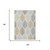 3' X 5' Ivory And Beige Floral Washable Indoor Outdoor Area Rug