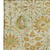 10' X 14' Beige And Gold Floral Washable Area Rug With UV Protection