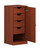 17" Coffee Solid Wood Free Standing Single Door Linen Cabinet