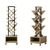 48" Gray Wood Sixteen Tier Etagere Bookcase