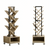 48" Gray Wood Sixteen Tier Etagere Bookcase