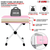Keyboard Stand Piano Bench Combo Adjustable Key Board Stands 3 Padded Musician Chair Set