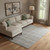 10' X 14' Brown And Beige Striped Washable Area Rug With UV Protection