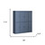 72" French Blue Solid Wood 8 Two Drawer Pantry Or Storage Closet
