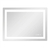 20" Silver Lighted Frameless Bathroom Vanity Mirror
