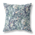 20" Gray Indigo Springtime Indoor Outdoor Throw Pillow
