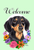 Dachshund  B/T - Best of Breed Welcome Flowers Garden Flag 