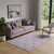 5' X 8' Plum And Ivory Floral Washable Area Rug With UV Protection