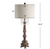 34" Brown Novelty Table Lamp With Drum Shade