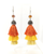 Pumpkin Spice Pavé Triple Tassel Earrings
