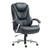 Set of Two Black and Silver Adjustable Height Swivel Rolling Executive Office Chair