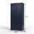 32" Navy Blue Solid Wood Free Standing Four Door Linen Cabinet