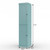 17" Aqua Solid Wood Free Standing Double Door Linen Cabinet