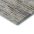 10' X 14' Beige Tan And Silver Striped Washable Area Rug With UV Protection