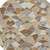 8' Chocolate And Beige Round Geometric Washable Indoor Outdoor Area Rug