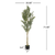 30" Green Artificial Olive In Cylindrical Black Pot