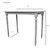 48" White Solid Wood Rectangular Bar Table