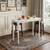 48" White Solid Wood Rectangular Bar Table