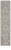 8' Ivory And Charcoal Medallion Distressed Runner Rug With Fringe
